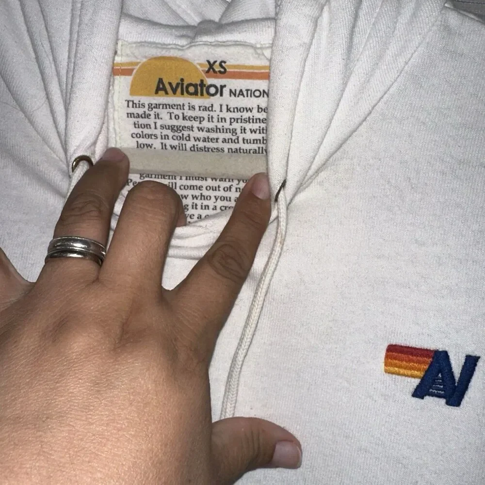 Aviator nation smiley Sunset Hoodie White Size XS